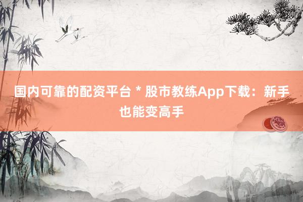 国内可靠的配资平台 * 股市教练App下载：新手也能变高手