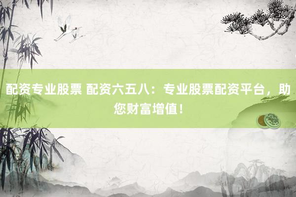 配资专业股票 配资六五八：专业股票配资平台，助您财富增值！