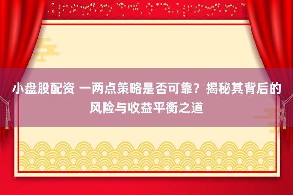 小盘股配资 一两点策略是否可靠？揭秘其背后的风险与收益平衡之道