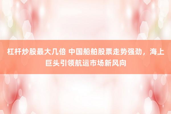 杠杆炒股最大几倍 中国船舶股票走势强劲，海上巨头引领航运市场新风向