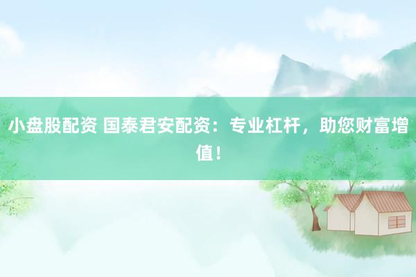 小盘股配资 国泰君安配资：专业杠杆，助您财富增值！