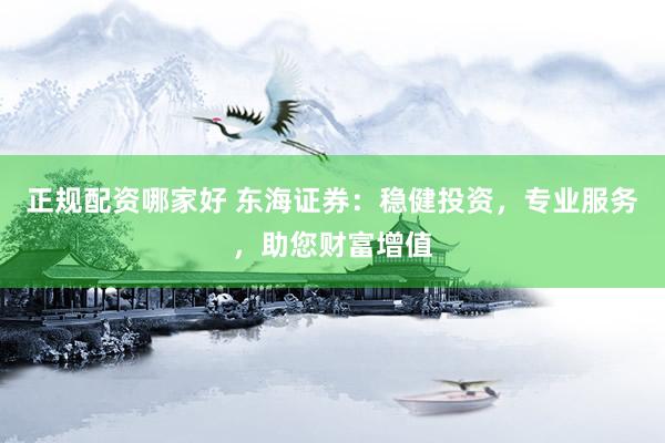 正规配资哪家好 东海证券：稳健投资，专业服务，助您财富增值