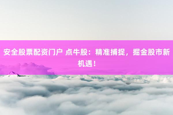 安全股票配资门户 点牛股:精准捕捉,掘金股市新机遇!