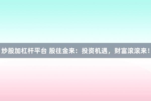 炒股加杠杆平台 股往金来：投资机遇，财富滚滚来！