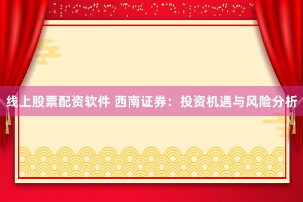 线上股票配资软件 西南证券：投资机遇与风险分析