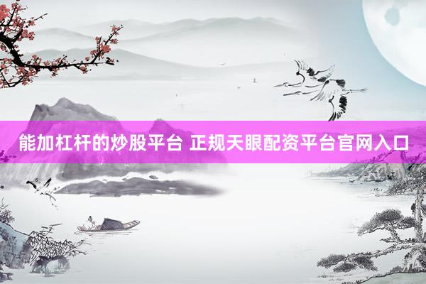 能加杠杆的炒股平台 正规天眼配资平台官网入口