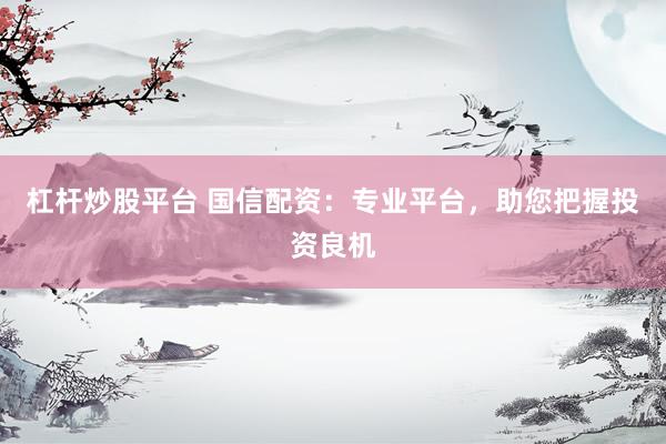 杠杆炒股平台 国信配资:专业平台,助您把握投资良机
